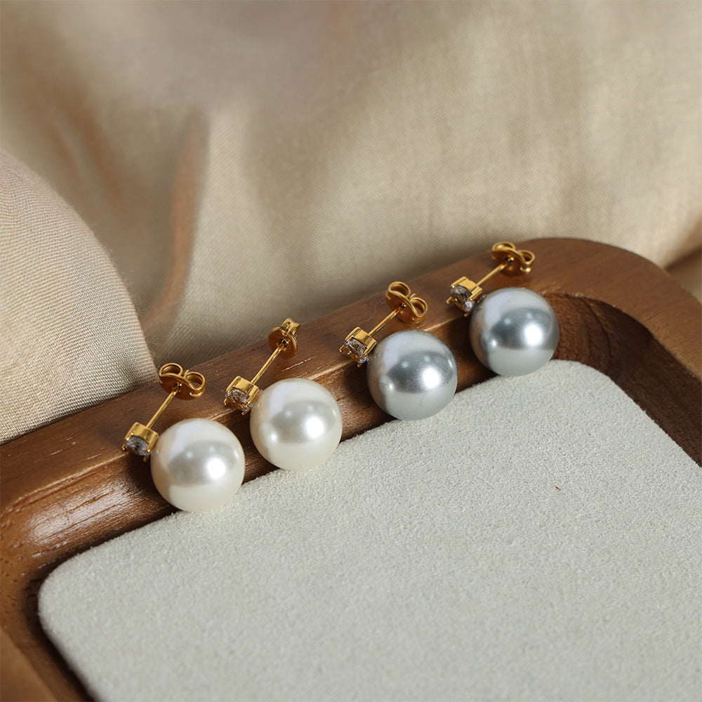 12mm Pearl Stud Earrings