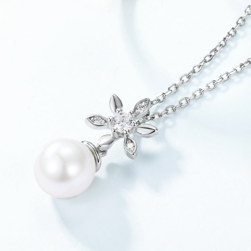 Orchid Flower Natural Freshwater Pearl Pendant