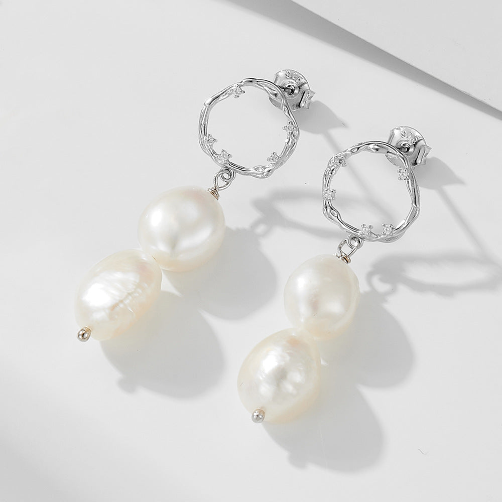 Fashion Baroque Pearl Drop Earrings