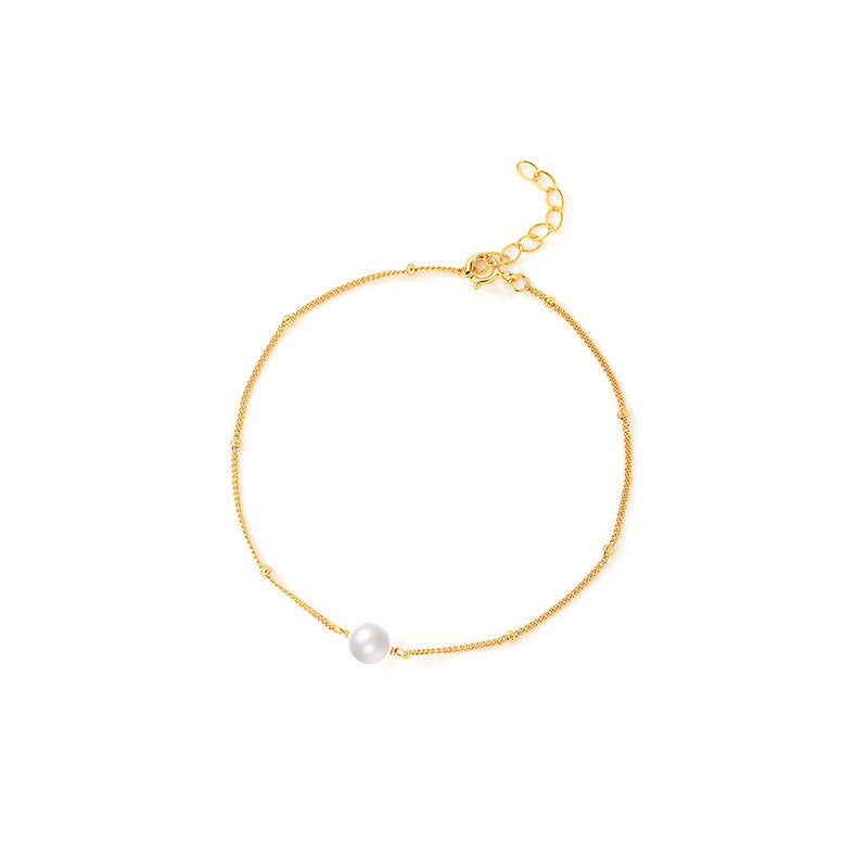 Minimalist Single Pearl Bracelet