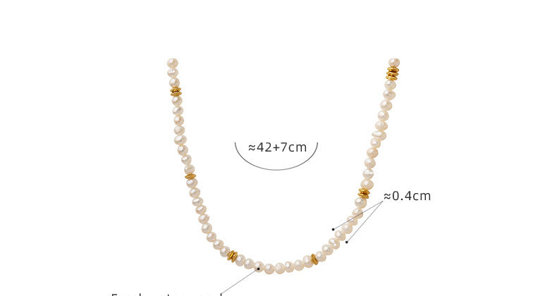 Elegant French Style Freshwater Pearl Necklace