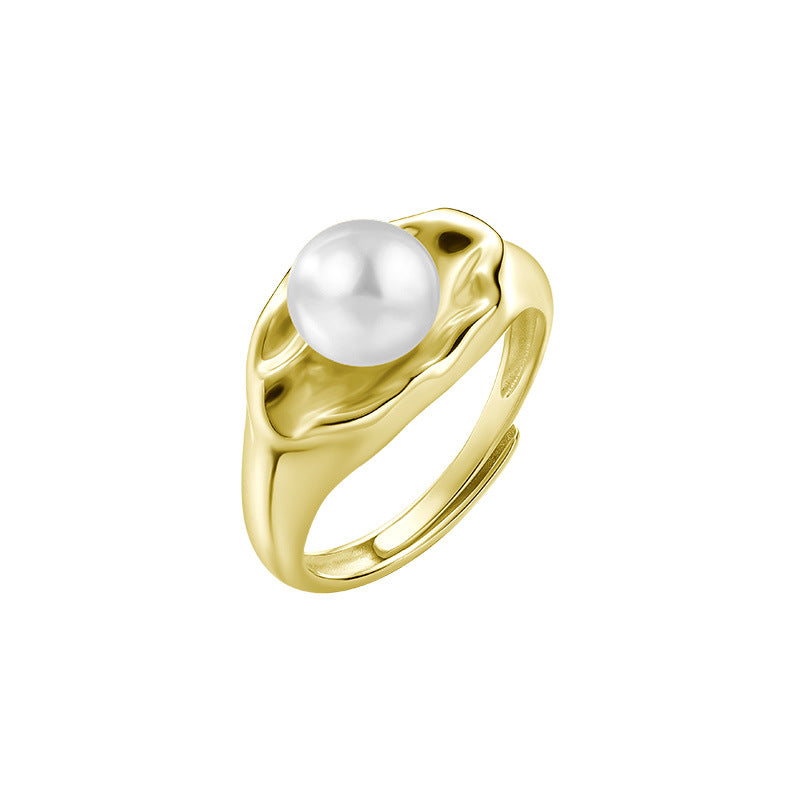 Lava Pearl Ring