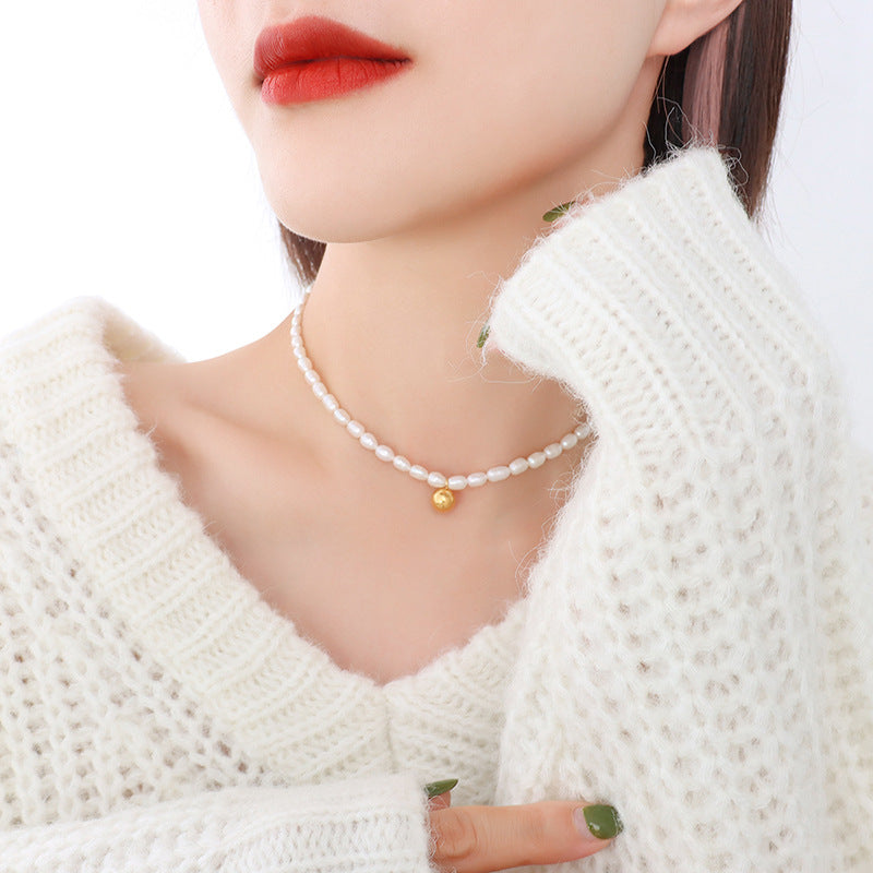 Pearl Collarbone Necklace