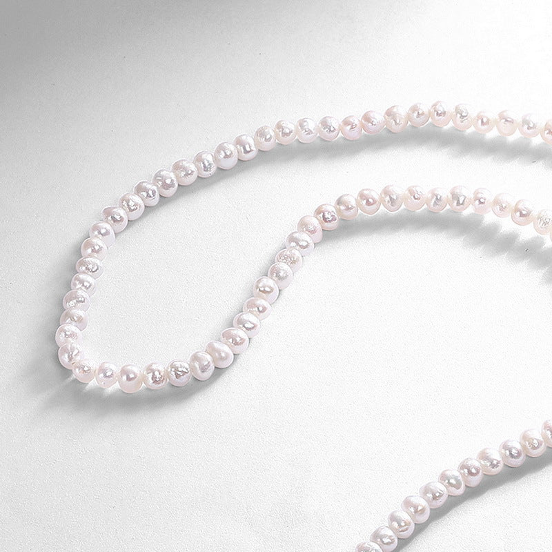 Minimalist OT Clasp Freshwater Pearl Necklace