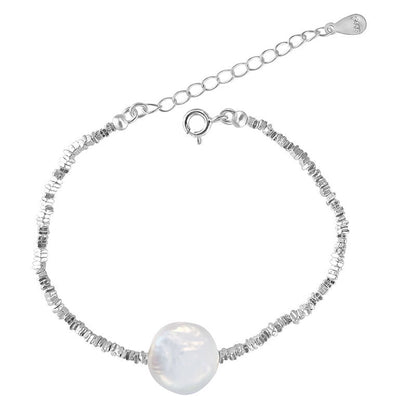 Single Flat Baroque Pearl Bracelet