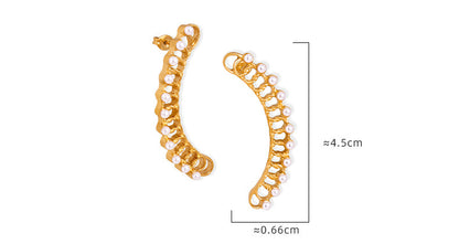 Personality C Shape Pearl Earrings