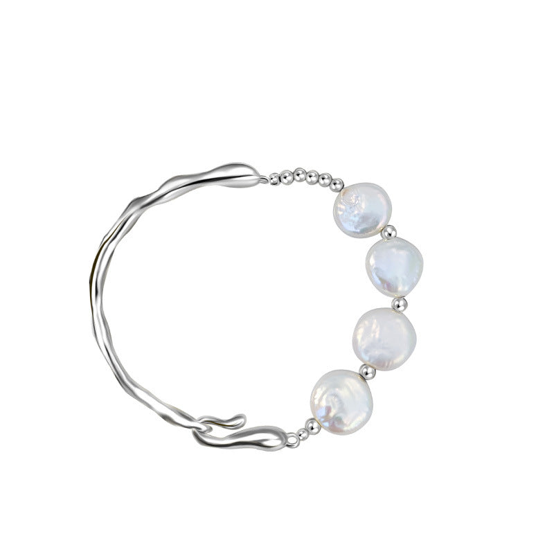 Baroque Pearl Bangle Bracelet