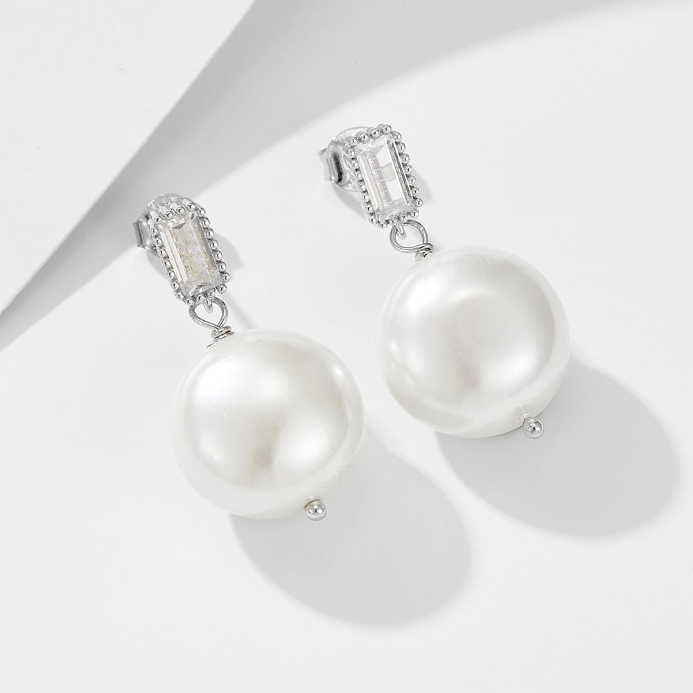 14mm Pearl Drop Earrings