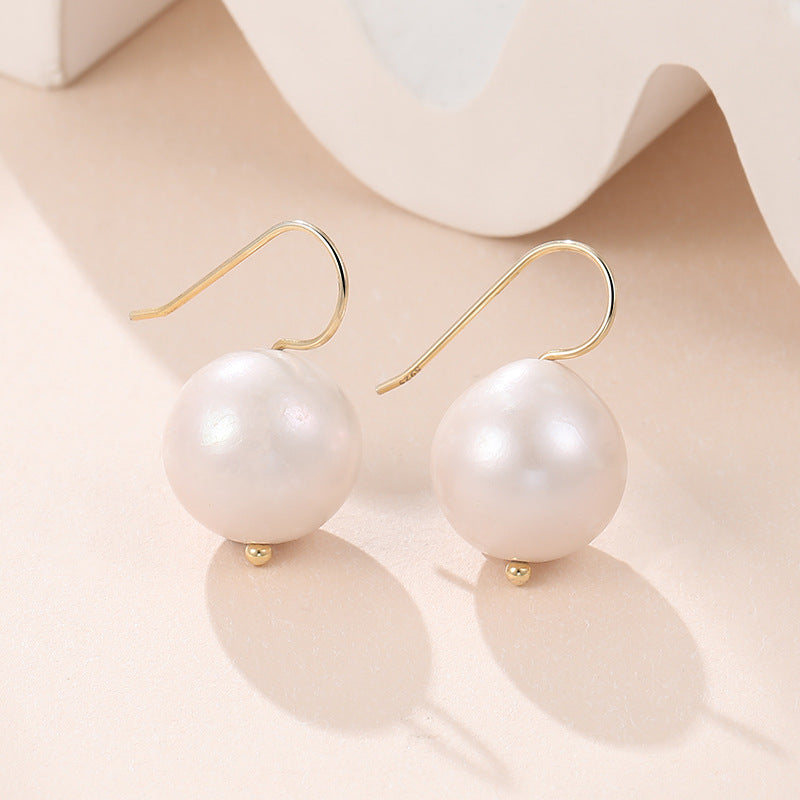 Natural Freshwater Pearl Hook Earrings