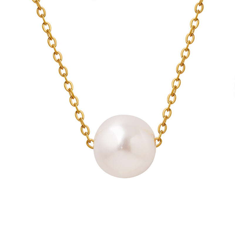 Single Pearl Pendant Necklace