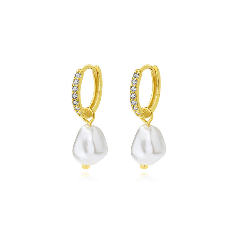 Baroque Pearl Dangle Earrings