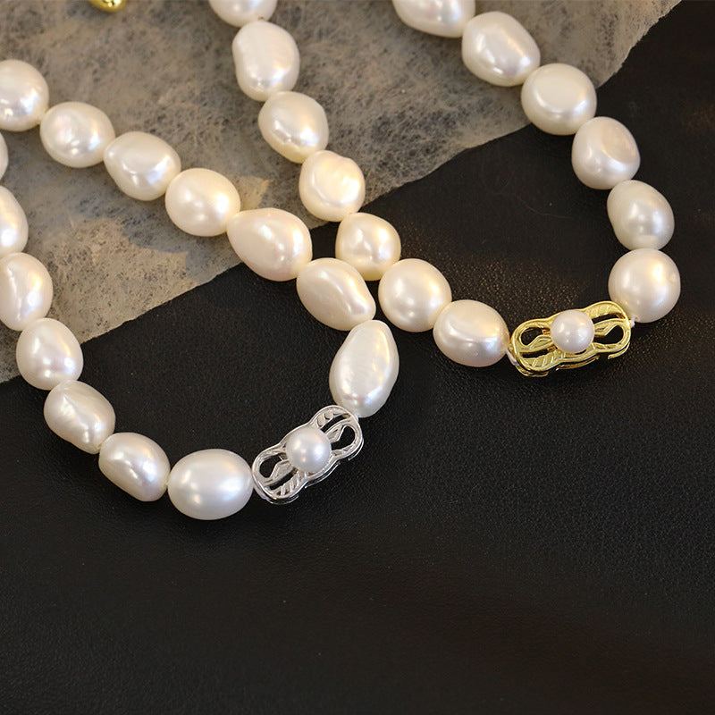 Pullable Natural Baroque Pearl Bracelet