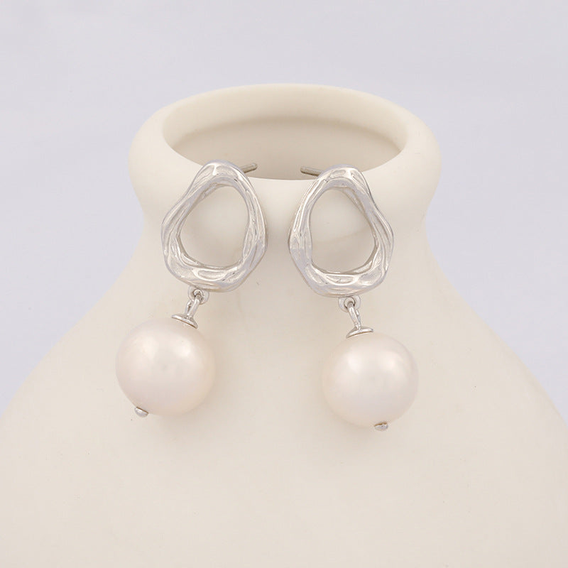 10mm Baroque Pearl Drop Earrings