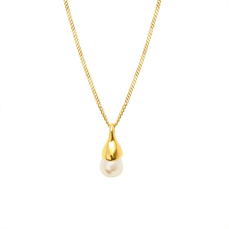 Teardrop Pearl Pendant Necklace