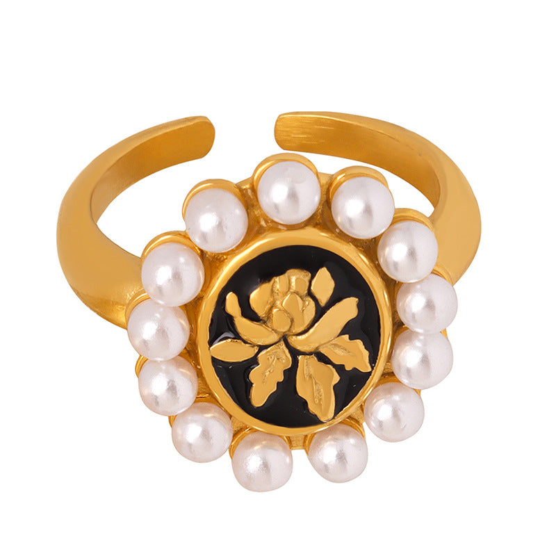 Sunflower Pearl Ring