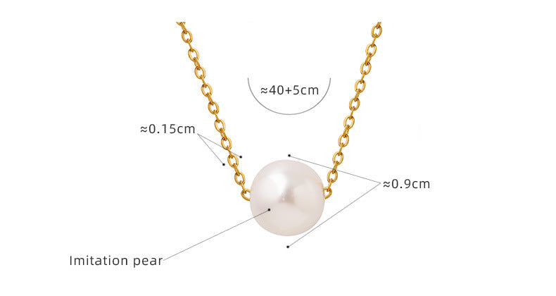 Single Pearl Pendant Necklace