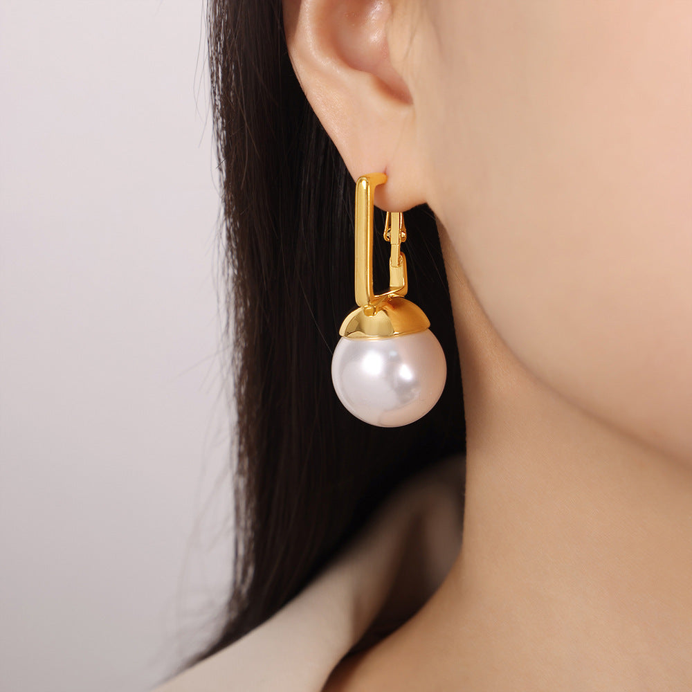20mm Big Pearl Drop Earrings