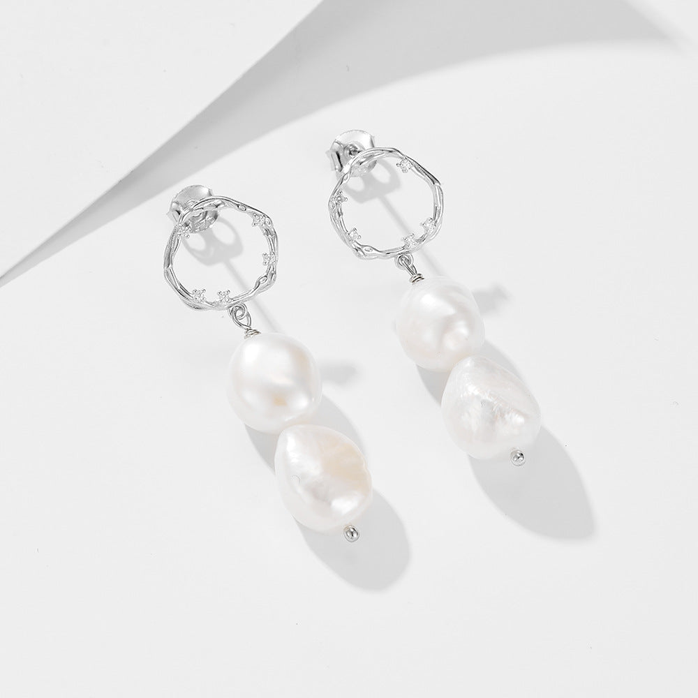 Fashion Baroque Pearl Drop Earrings