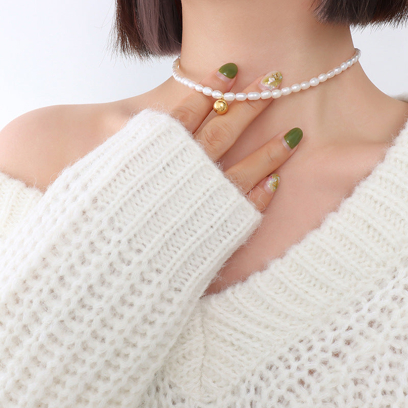 Pearl Collarbone Necklace