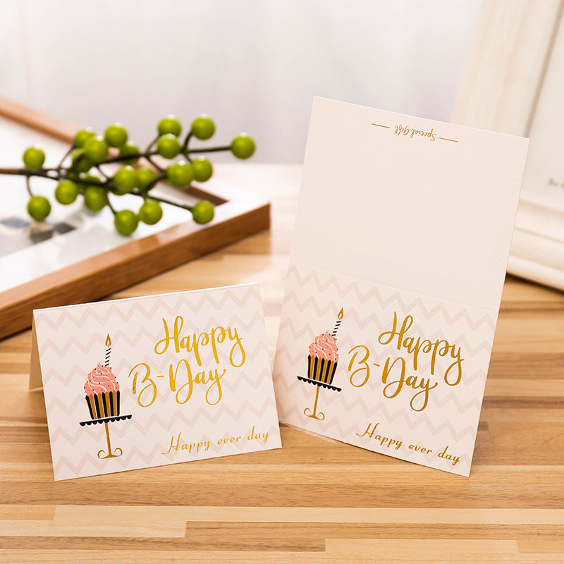 Gold Stamped Happy Birthday Gift Card - Random Delivery