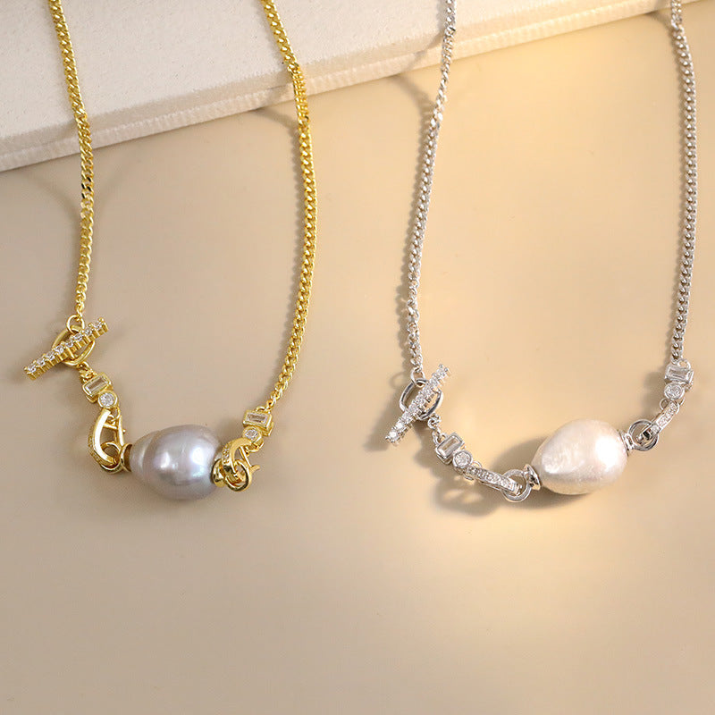 High-end Natural Baroque Pearl Pendant Necklace