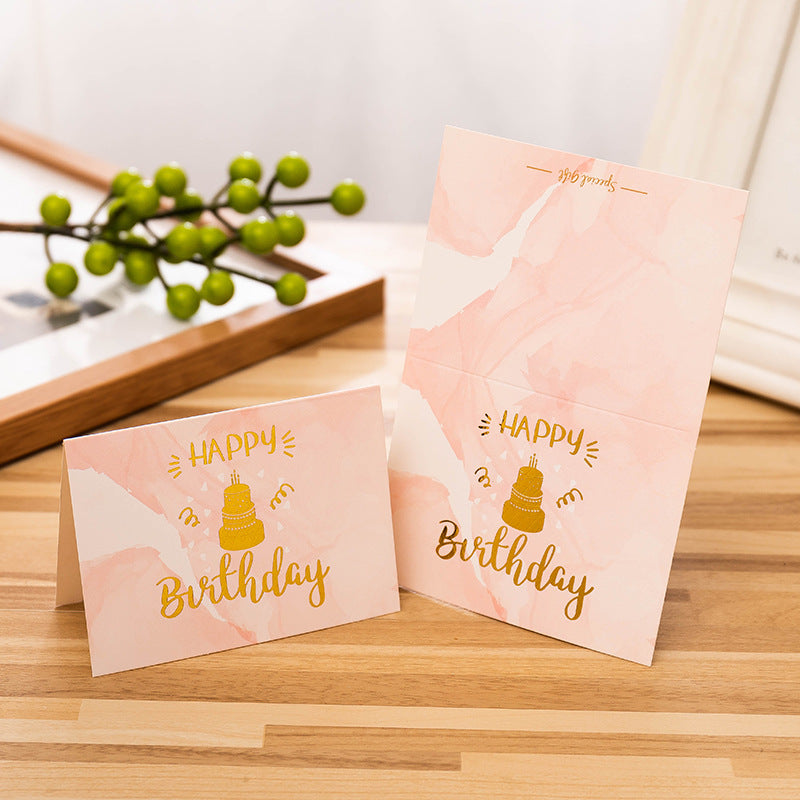 Gold Stamped Happy Birthday Gift Card - Random Delivery