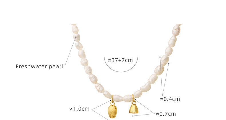 Lotus Pod Pendant Baroque Pearl Necklace