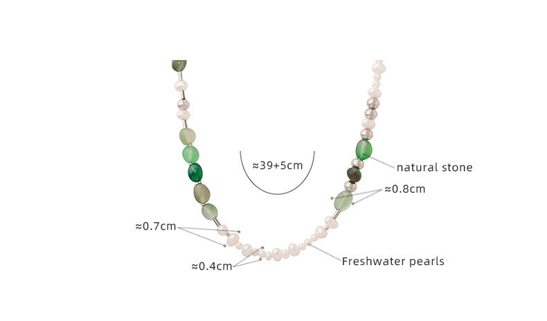 Natural Jade And Freshwater Pearl Necklace