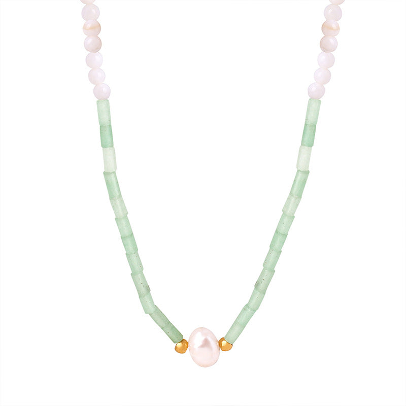 Freshwater Pearl Natural Stone Beaded Necklaces