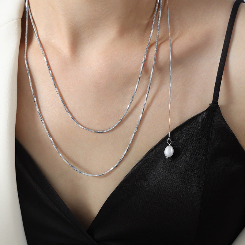 100cm Long Sweater Chain Freshwater Pearl Drop Necklace
