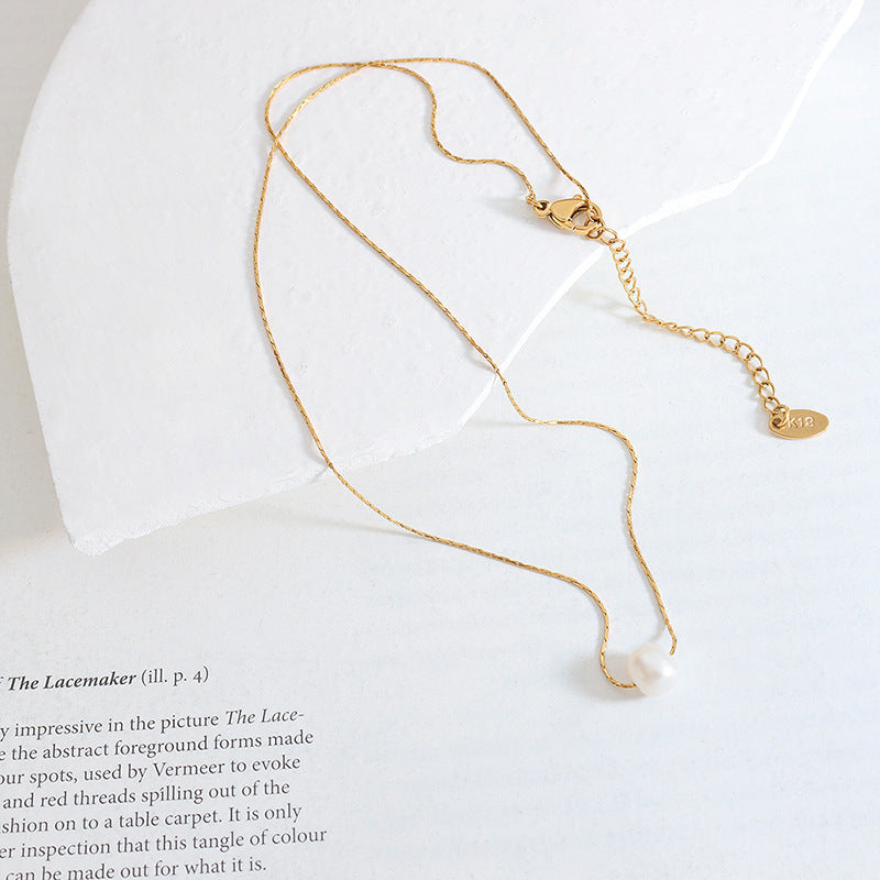 Single Freshwater Pearl Pendant Necklace