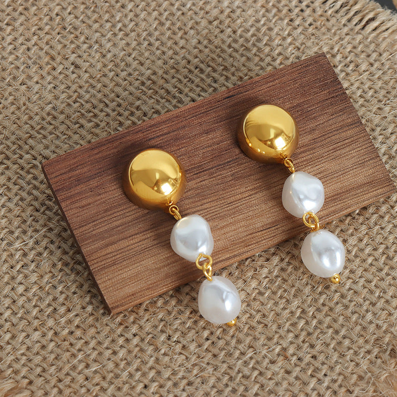 Elegant Tassel Pearl Earrings 