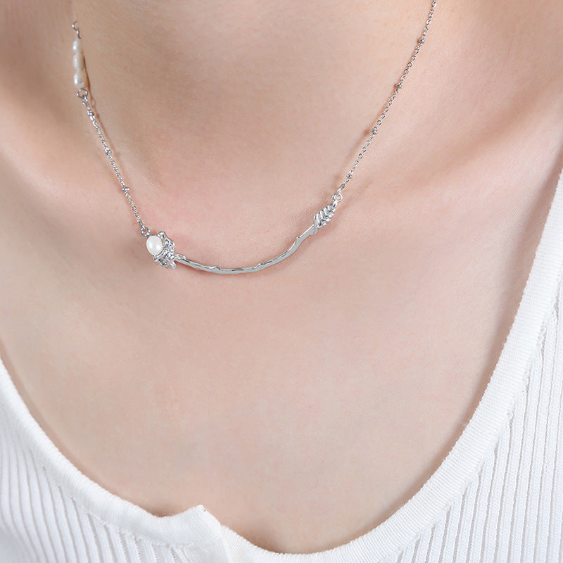 Pearl Rose Necklace