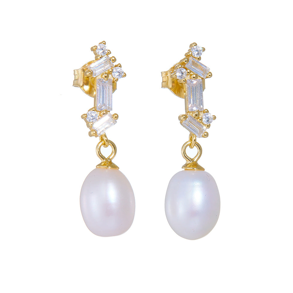 Vintage Elegant Freshwater Pearl Earrings