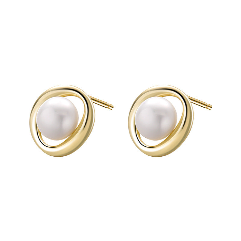 Minimalist Freshwater Pearl Earrings Stud