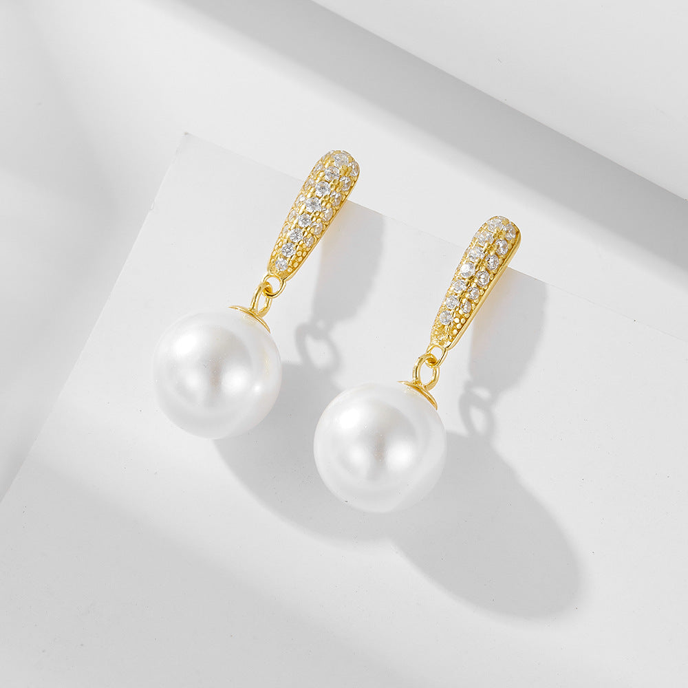 Personality Charming 10mm Pearl Earrings