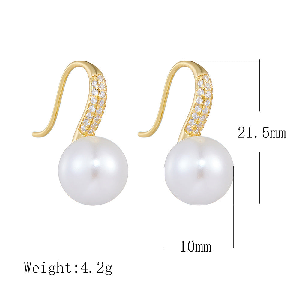 Hook 10mm Pearl Earrings