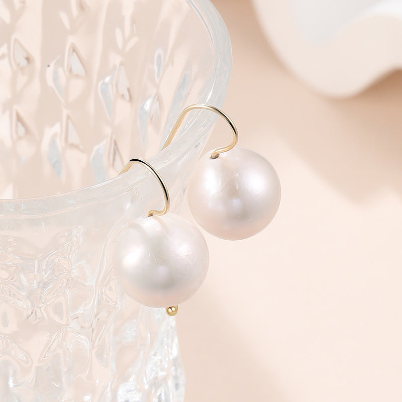 Natural Freshwater Pearl Hook Earrings