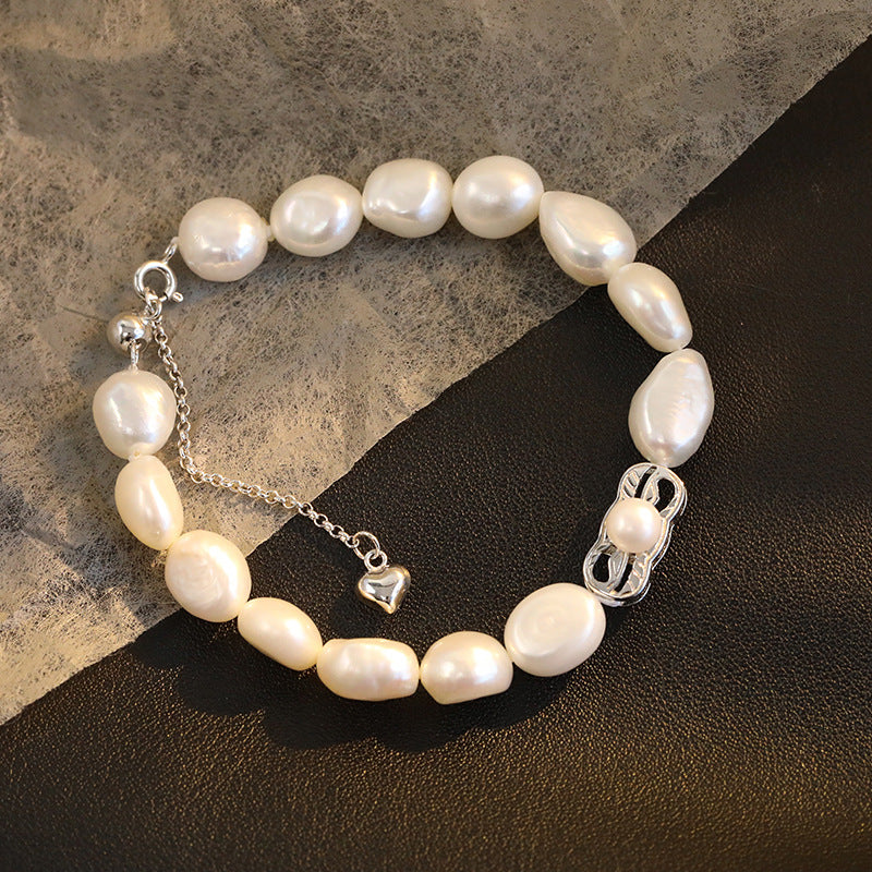 Pullable Natural Baroque Pearl Bracelet