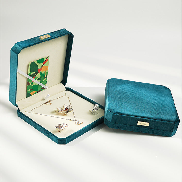 Luxury Velvet Jewelry Set Box and Paper Bag