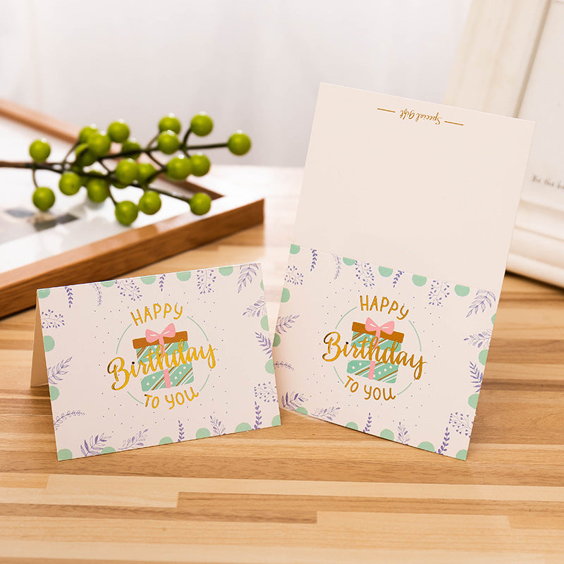 Gold Stamped Happy Birthday Gift Card - Random Delivery