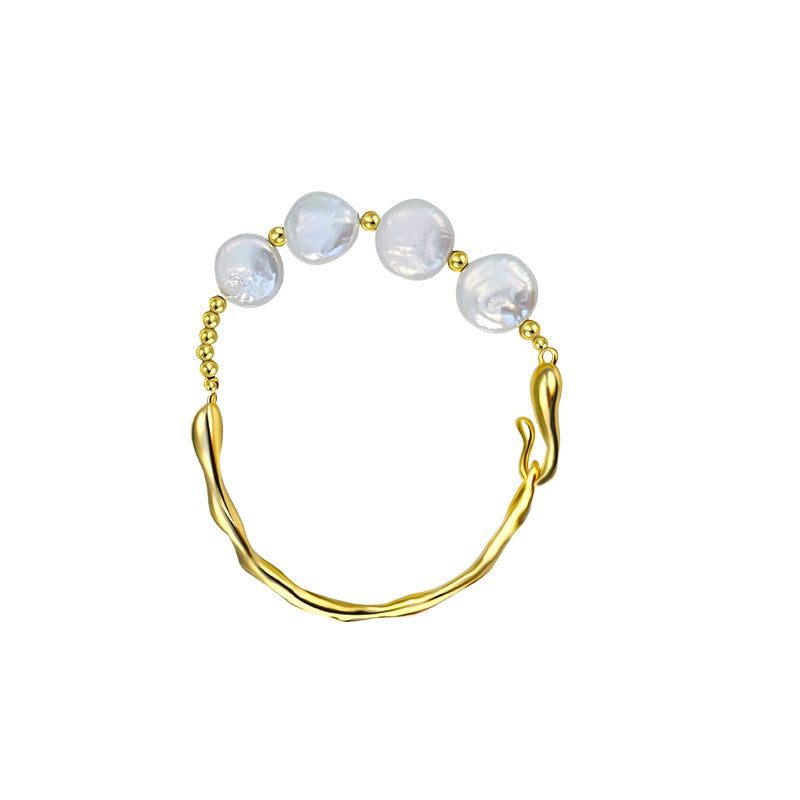 Baroque Pearl Bangle Bracelet