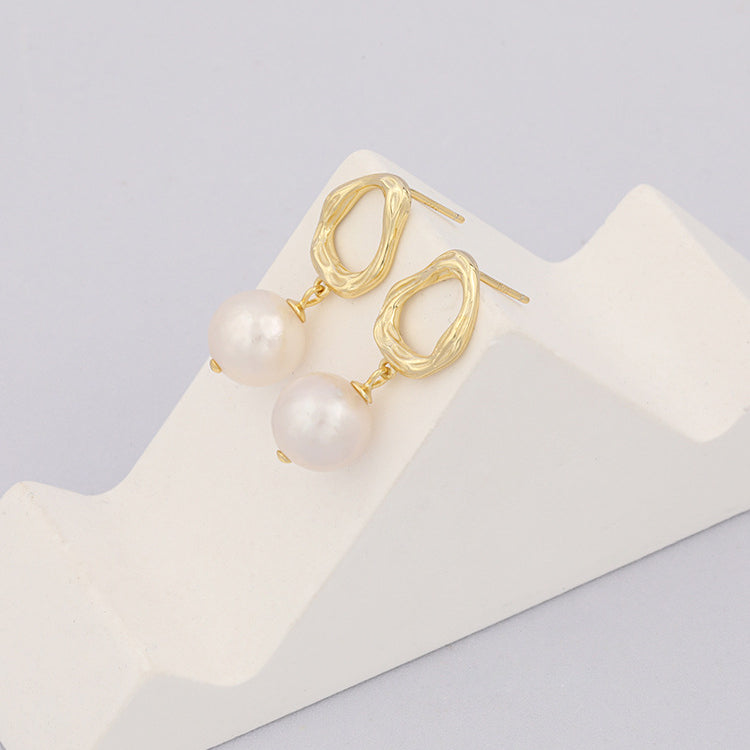 10mm Baroque Pearl Drop Earrings