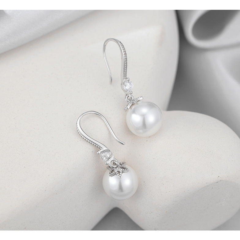 Hook Swarovski Pearl Earrings