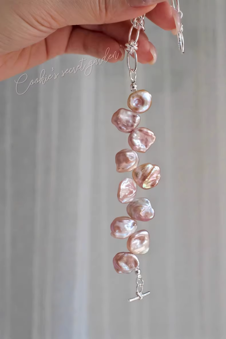 【Monet Garden Collection】 Handmade Fragrant Baroque Pearl Bracelet