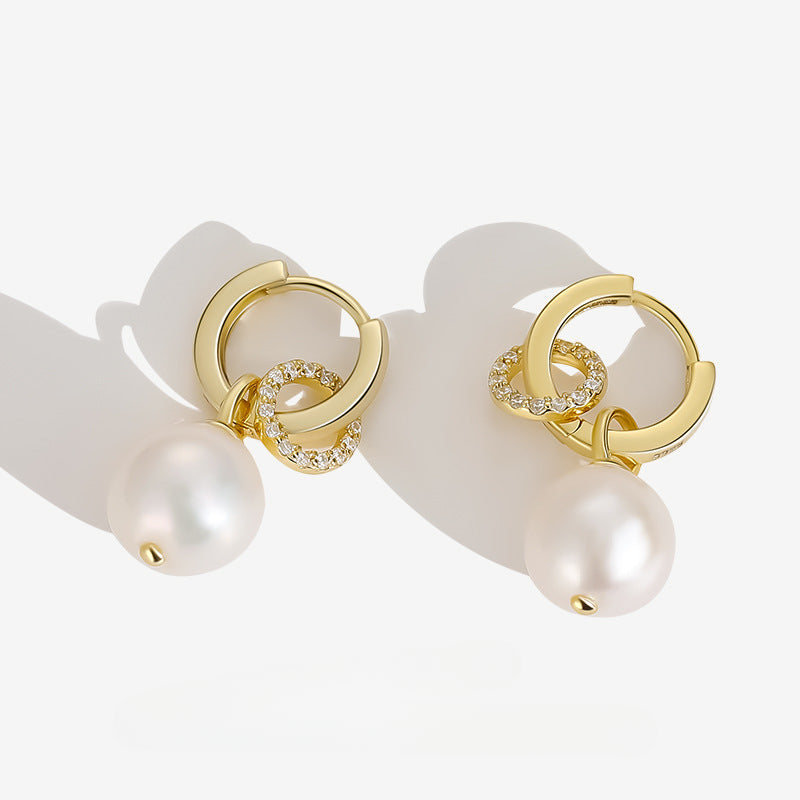 Classic Baroque Pearl Dangle Earrings