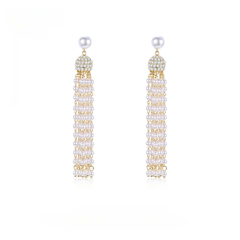 Pearl Tassel Earrings