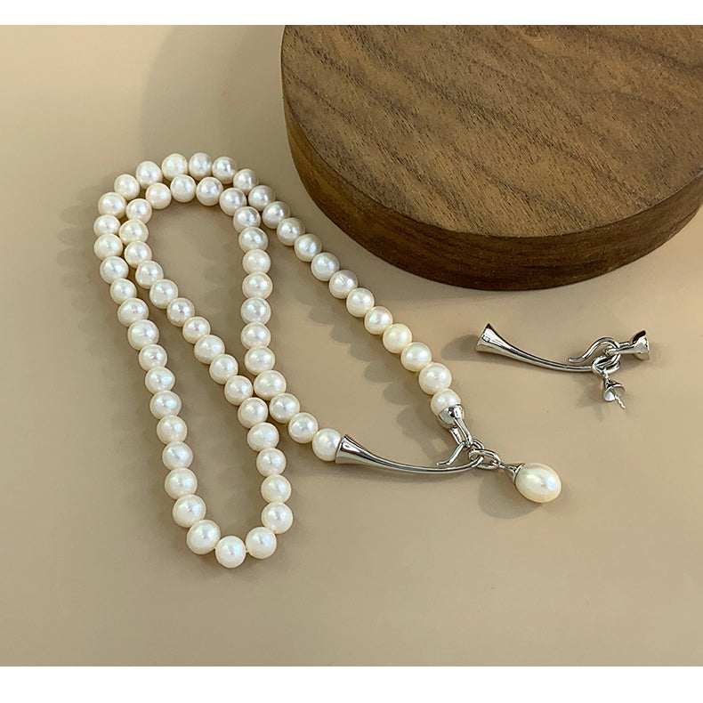 Natural Teardrop Freshwater Pearl Pendant Necklace