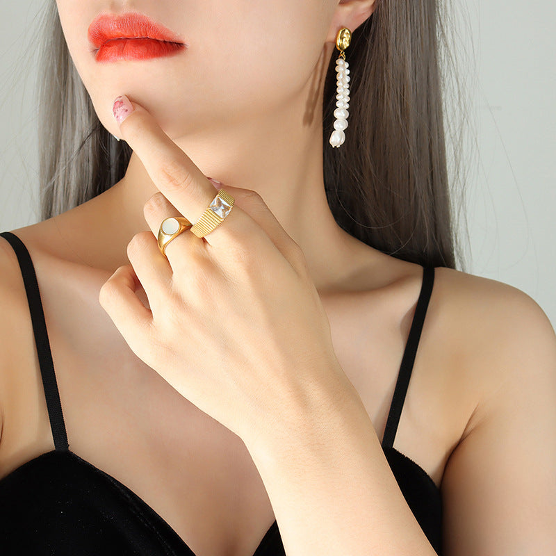 Double Tassel Baroque Pearl Earring