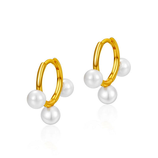 Pearl Earrings Huggies